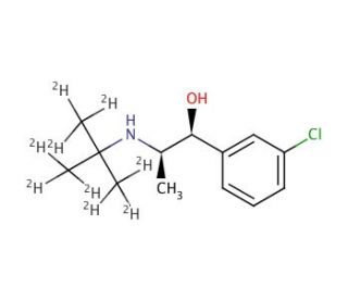 rac erythro Dihydrobupropion-d9 - chemical structure image