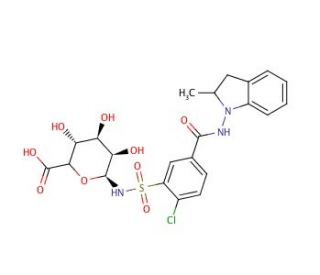 rac Indapamide-N-sulfonamido-&beta;-D-glucuronide - chemical structure image