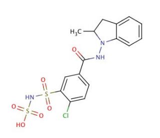 rac Indapamide-N-(sulfonamido) Sulfate Disodium Salt - chemical structure image