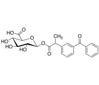rac Ketoprofen Acyl-&beta;-D-glucuronide (CAS 76690-94-3) - chemical structure image