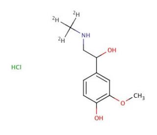 rac Metanephrine-d3 Hydrochloride Salt (CAS 1215507-88-2) - chemical structure image