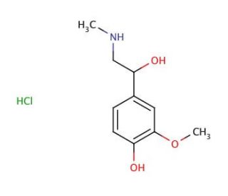 rac Metanephrine Hydrochloride Salt (CAS 881-95-8) - chemical structure image