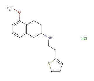 rac-N-(1,2,3,4-Tetrahydro-5-methoxy-2-naphthalenyl)-2-thiopheneethanamine Hydrochloride - chemical structure image