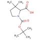 rac N-Boc-3,3-dimethyl-2-pyrrolidenecarboxylic Acid (CAS 143979-40-2) - chemical structure image