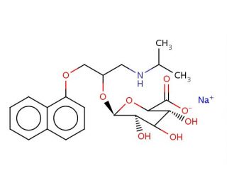 rac Propranolol &beta;-D-Glucuronide Sodium Salt - chemical structure image
