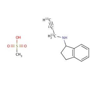 rac Rasagiline-13C3 Mesylate - chemical structure image