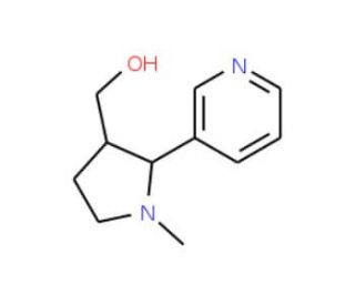 rac-trans 3&prime;-Hydroxymethylnicotine (CAS 33224-02-1) - chemical structure image