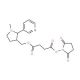 rac-trans 3′-Hydroxymethylnicotine Hemisuccinate N-Hydroxysuccinimide Ester (CAS 1207282-60-7) - chemical structure image