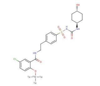 rac trans-4-Hydroxy Glyburide-d3,13C (CAS 1217639-30-9) - chemical structure image