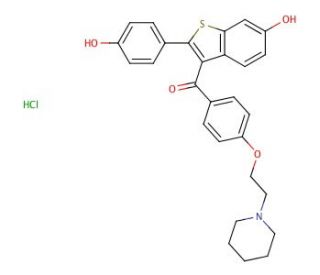 Raloxifene hydrochloride (CAS 82640-04-8) - chemical structure image