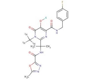 Raltegravir-d3, Potassium Salt (CAS 1246816-98-7) - chemical structure image