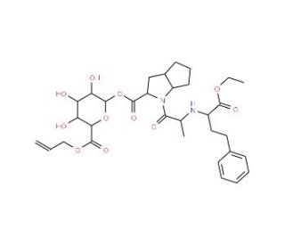 Ramipril Acyl-&alpha;-D-glucuronide Allyl Ester - chemical structure image