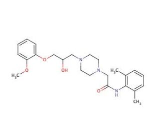 Ranolazine (CAS 95635-55-5) - chemical structure image