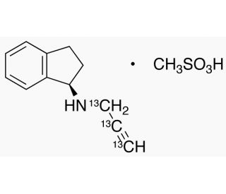 Rasagiline-13C3 Mesylate (CAS 1391052-18-8) - chemical structure image