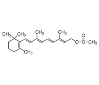 Retinyl acetate (CAS 127-47-9) - chemical structure image