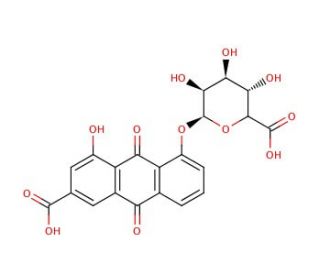 Rhein 8-&beta;-D-Glucuronide (CAS 70793-10-1) - chemical structure image