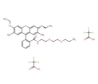 Rhodamine 6G bis(oxyethylamino)ethane amide bis (trifluoroacetate) - chemical structure image