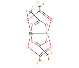 Rhodium(II) trifluoroacetate dimer (CAS 31126-95-1) - chemical structure image