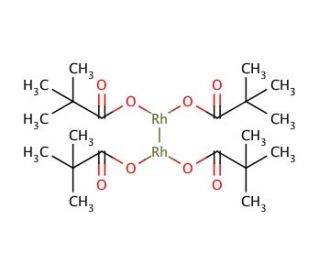 Rhodium(II) trimethylacetate, dimer (CAS 62728-88-5) - chemical structure image