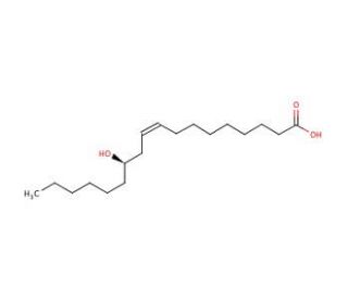 Ricinoleic Acid (CAS 141-22-0) - chemical structure image
