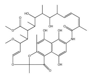Rifamycin SV monosodium salt (CAS 14897-39-3) - chemical structure image