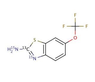Riluzole-13C,15N2 (CAS 1215552-03-6) - chemical structure image