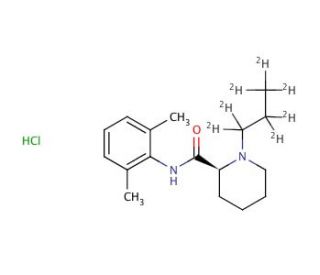 Ropivacaine-d7 Hydrochloride (CAS 84057-95-4 (unlabeled)) - chemical structure image