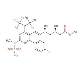 Rosuvastatin-d6 Sodium Salt - chemical structure image