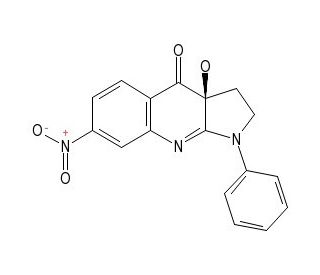 S-(&minus;)-7-Desmethyl-8-nitro Blebbistatin (CAS 856925-75-2) - chemical structure image
