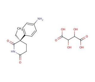 S-(&minus;)-Aminoglutethimide D-Tartrate Salt - chemical structure image