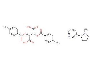 S-(&minus;)-Nicotine Di-p-Toluoyl-D-Tartrate Salt - chemical structure image