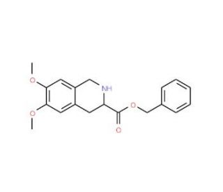 (S)-1,2,3,4-Tetrahydro-6,7-dimethoxyisoquinoline-3-carboxylic acid benzyl ester (CAS 82586-59-2) - chemical structure image