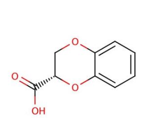 (S)-1,4-Benzodioxane-2-carboxylic acid (CAS 70918-54-6) - chemical structure image