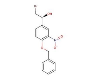(S)-1-(4-Benzyloxy-3-nitrophenyl)-2-bromoethanol (CAS 193761-53-4) - chemical structure image