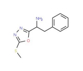 (S)-1-(5-Methylsulfanyl-[1,3,4]oxadiazol-2-yl)-2-phenyl-ethylamine (CAS 957486-26-9) - chemical structure image