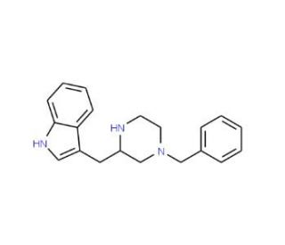 (S)-1-Benzyl-3-(1H-indol-3-ylmethyl)piperazine (CAS 169458-70-2) - chemical structure image