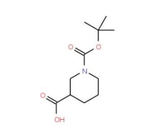 (S)-1-Boc-piperidine-3-carboxylic acid (CAS 88495-54-9) - chemical structure image
