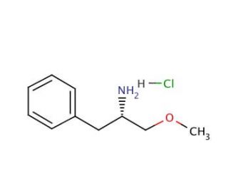 (S)-(&plus;)-1-Methoxy-3-phenyl-2-propylamine hydrochloride (CAS 64715-81-7) - chemical structure image