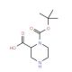(S)-1-N-Boc-piperazine-2-carboxylic acid (CAS 159532-59-9) - chemical structure image