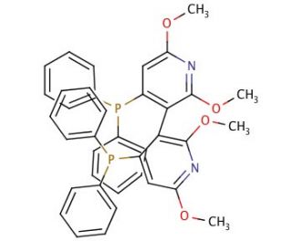 (S)-(&minus;)-2,2&prime;,6,6&prime;-Tetramethoxy-4,4&prime;-bis(diphenylphosphino)-3,3&prime;-bipyridine (CAS 362524-23-0) - chemical structure image