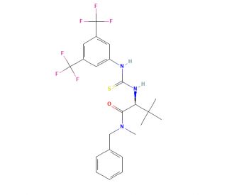 (S)-2-[[3,5-Bis(trifluoromethyl)phenyl]thioureido]-N-benzyl-N,3,3-trimethylbutanamide (CAS 959979-30-7) - chemical structure
