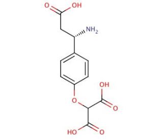 (S)-2-[4-(1-Amino-2-carboxy-ethyl)-phenoxy]-malonic acid - chemical structure image