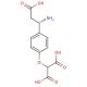 (S)-2-[4-(1-Amino-2-carboxy-ethyl)-phenoxy]-malonic acid - chemical structure image