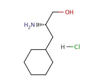 (S)-(&plus;)-2-Amino-3-cyclohexyl-1-propanol hydrochloride (CAS 117160-99-3) - chemical structure image