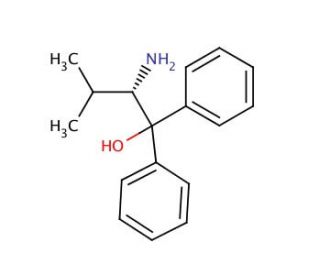 (S)-(&minus;)-2-Amino-3-methyl-1,1-diphenyl-1-butanol (CAS 78603-95-9) - chemical structure image