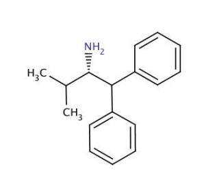 (S)-(&minus;)-2-Amino-3-methyl-1,1-diphenylbutane (CAS 233772-37-7) - chemical structure image