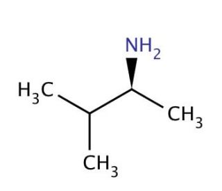 (S)-(&plus;)-2-Amino-3-methylbutane (CAS 22526-46-1) - chemical structure image