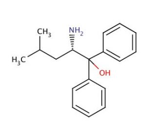(S)-(&minus;)-2-Amino-4-methyl-1,1-diphenyl-1-pentanol (CAS 78603-97-1) - chemical structure image