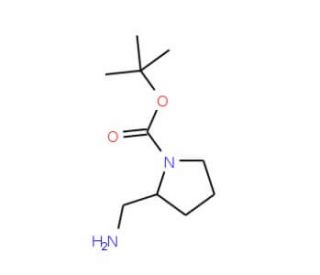 (S)-2-(Aminomethyl)-1-Boc-pyrrolidine (CAS 119020-01-8) - chemical structure image