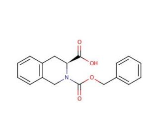 (S)-(&plus;)-2-(Benzyloxycarbonyl)-1,2,3,4-tetrahydro-3-isoquinolinecarboxylic acid (CAS 79261-58-8) - chemical structure image